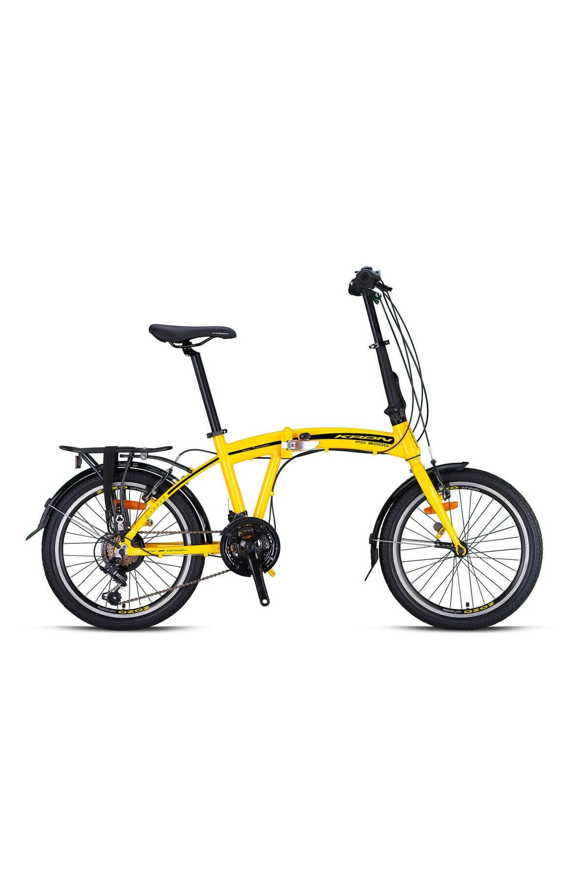 FD2000 - 20'' Katlanır Bisiklet - V-Fren Sari Si̇yah