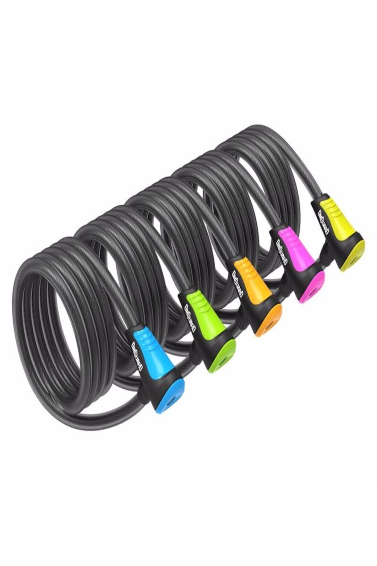 Anahtarlı Kilit 8163 Neon Combo Bisiklet Kilidi Yüksek Güvenlikli Karişik