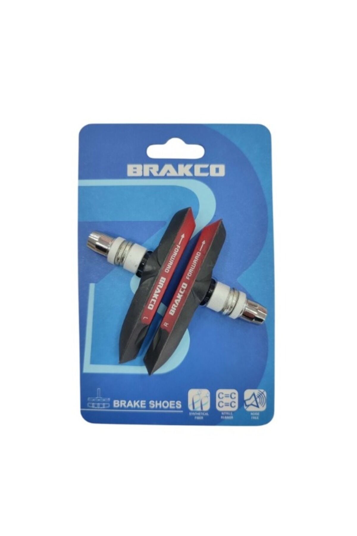 V Brake Fren Pabucu 4 Mevsim Taiwan Kırmızı Siyah Siyah