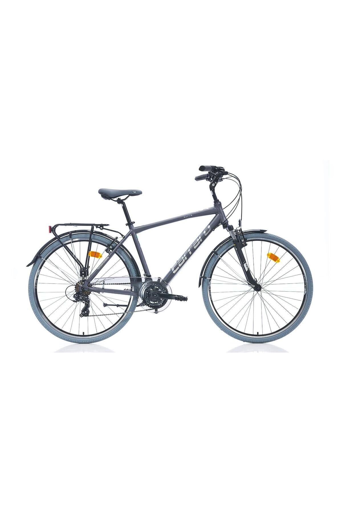 Carraro Elite 704 28 Jant 48 cm 21 Vites V-Fren Şehir Bisikleti Gri Krom Siyah
