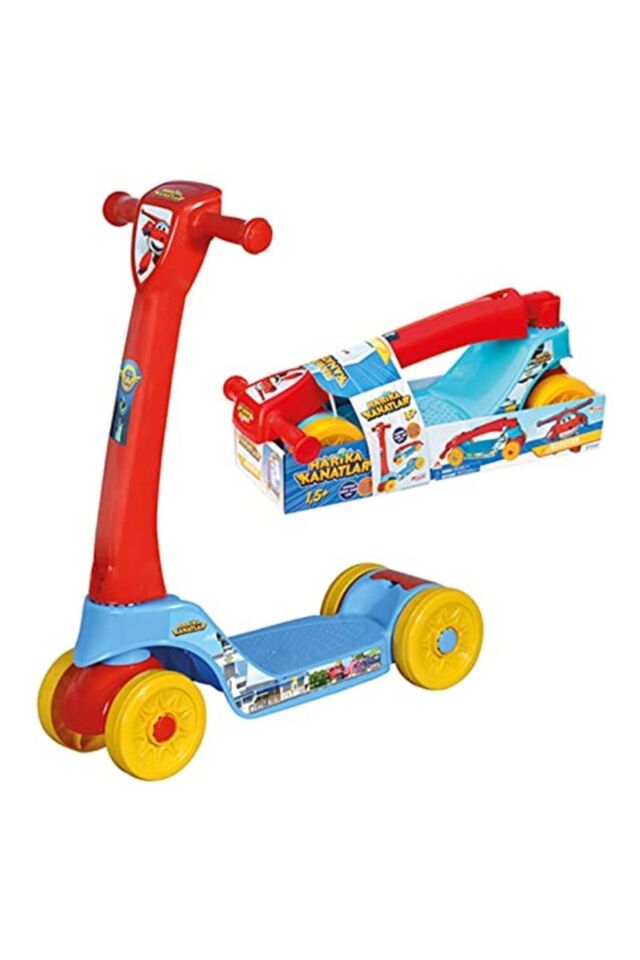 Harika Kanatlar Scooter - Plastik - 4 Tekerli - Küçük Renkli