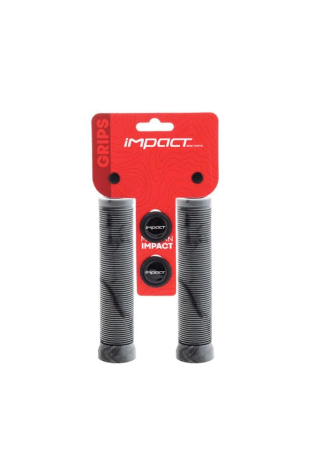 IMPACT MTB Elcik - B-HOP Uzun Gidon Elcikleri | Gri-Siyah, Kaymaz, Konforlu 140mm Siyah