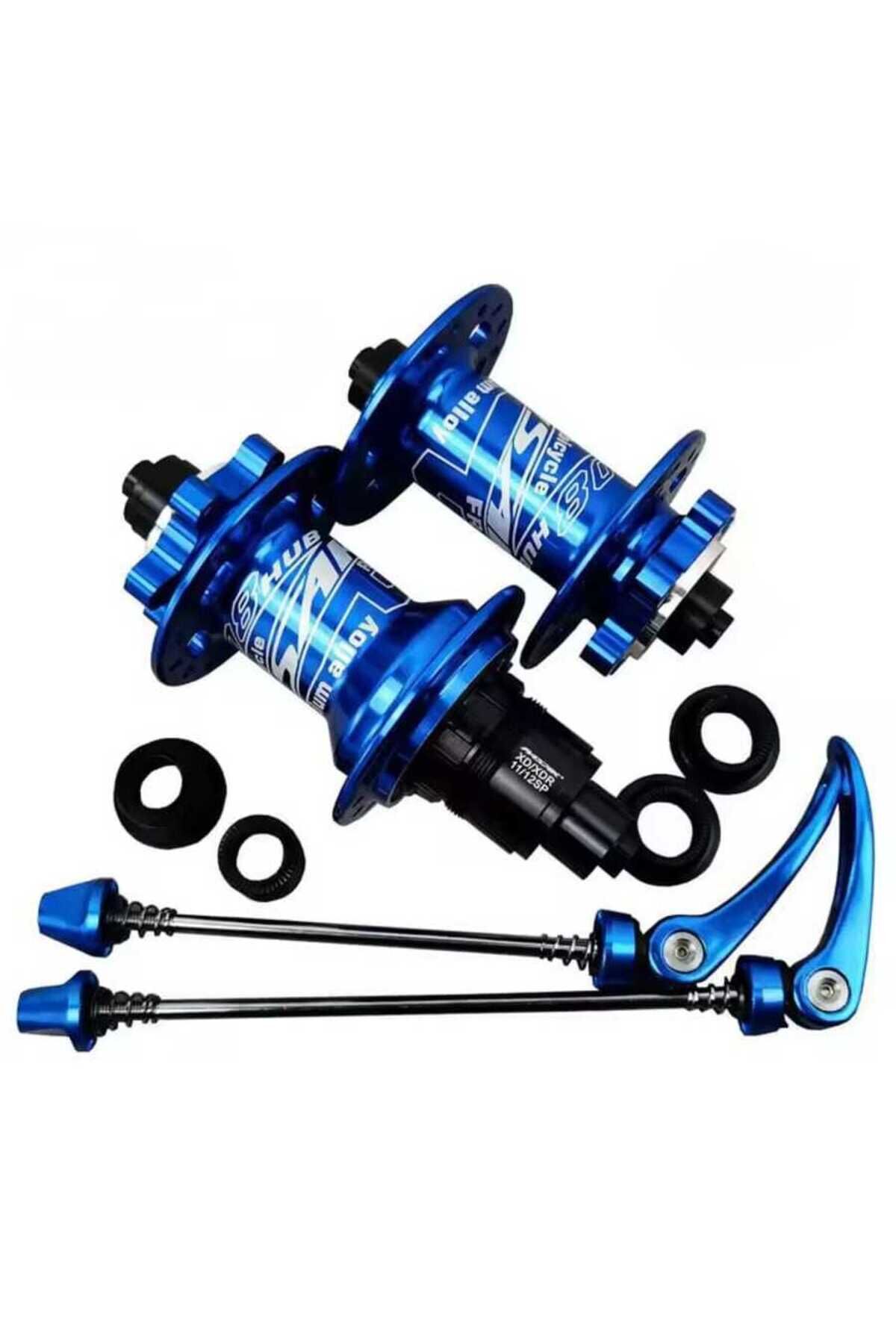 PASAK MTB Hub NBK 4 mühürlü rulman Hub 32 delikli Mavi - 9