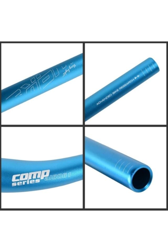 31.8x780mm R:30 Alüminyum Mtb Bisiklet Gidonu Mavi Mavi