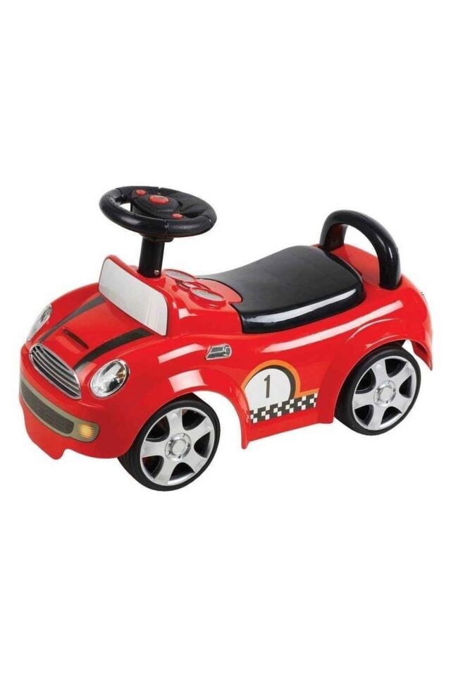 Super Racer Minicooper Itmeli Ilk Adım Arabası Kırmızı