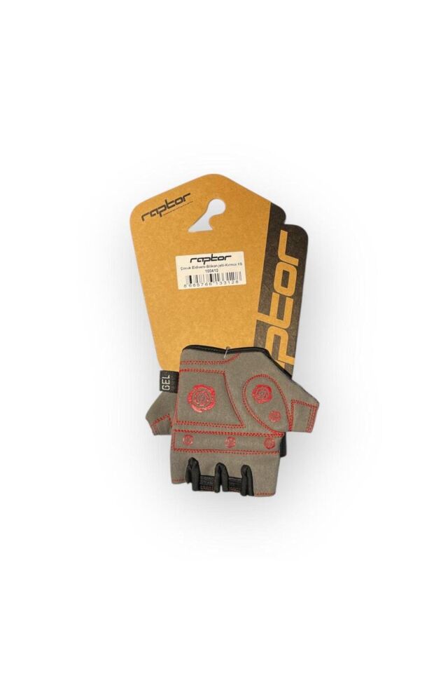 Çocuk Bisiklet Eldiveni Silikon Jelli Kırmızı - XS Beden