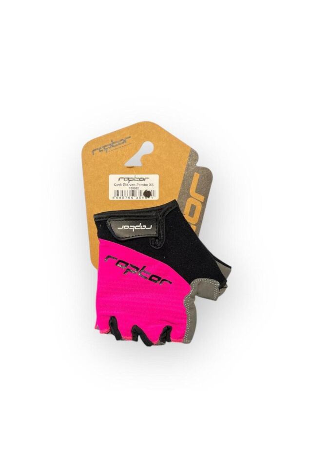 Cırtlı Kısa Parmak Bisiklet Eldiveni MTB Yarım Parmak Pembe XS Beden