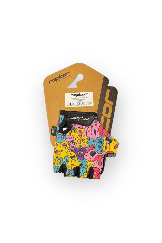 Çocuk Bisiklet Eldiveni Silikon Jelli Canavar Desenli M(Medium) Beden