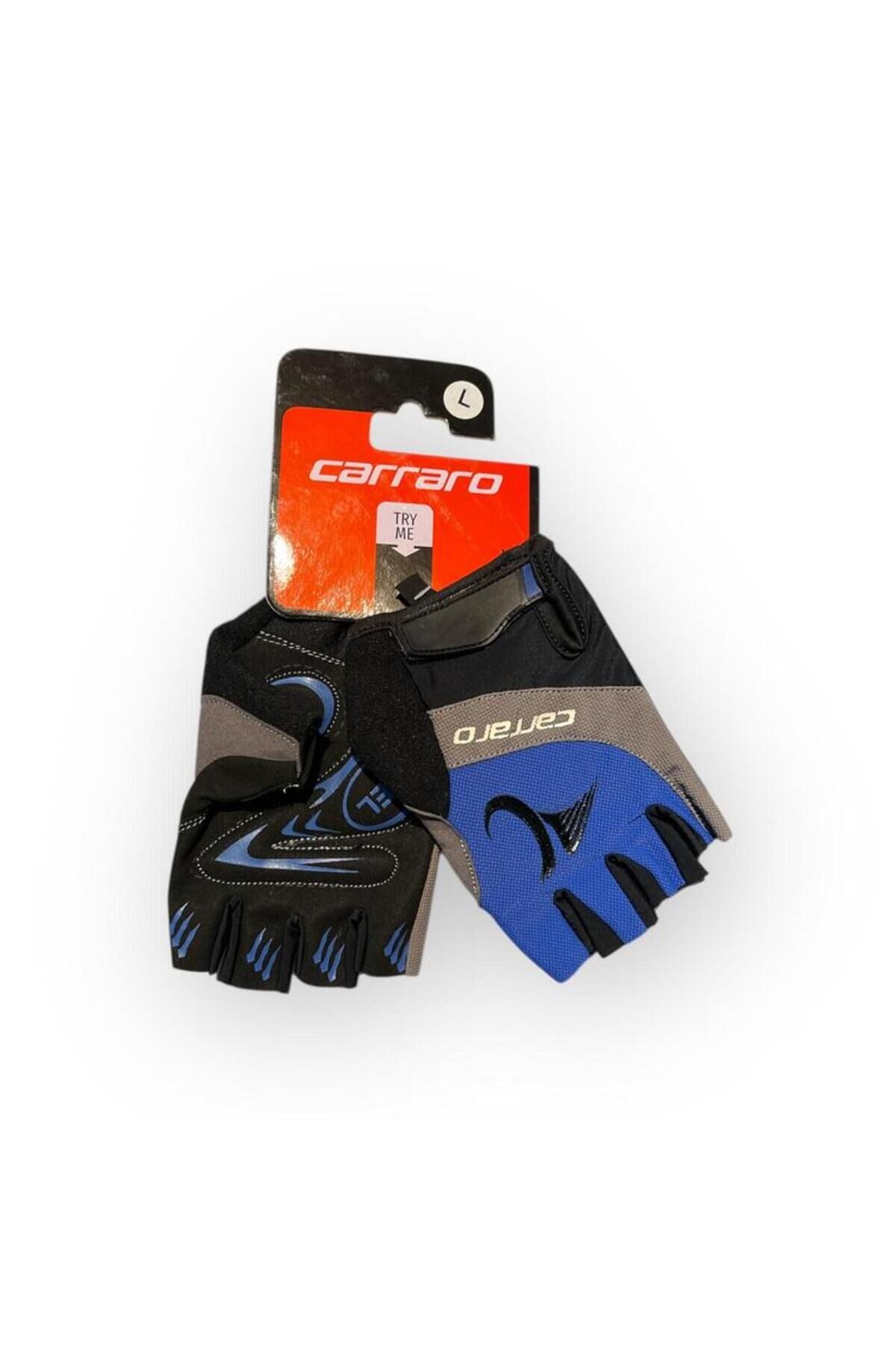 Kısa Parmak Eldiven V7 B - Siyah/Mavi - L Beden