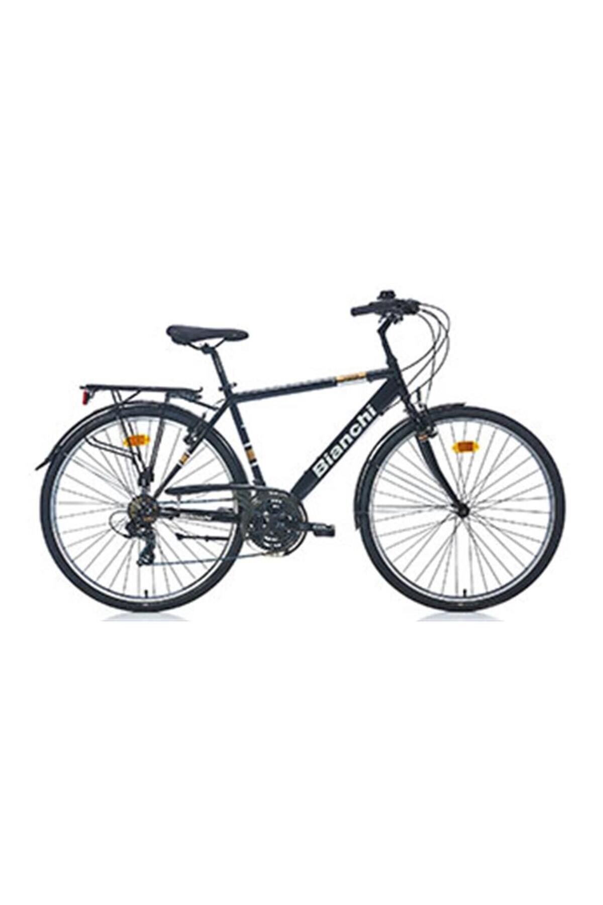 Strada 104 Erkek Şehir Bisikleti 490h V Fren 28 Jant 21 Vites Siyah Bej Gri