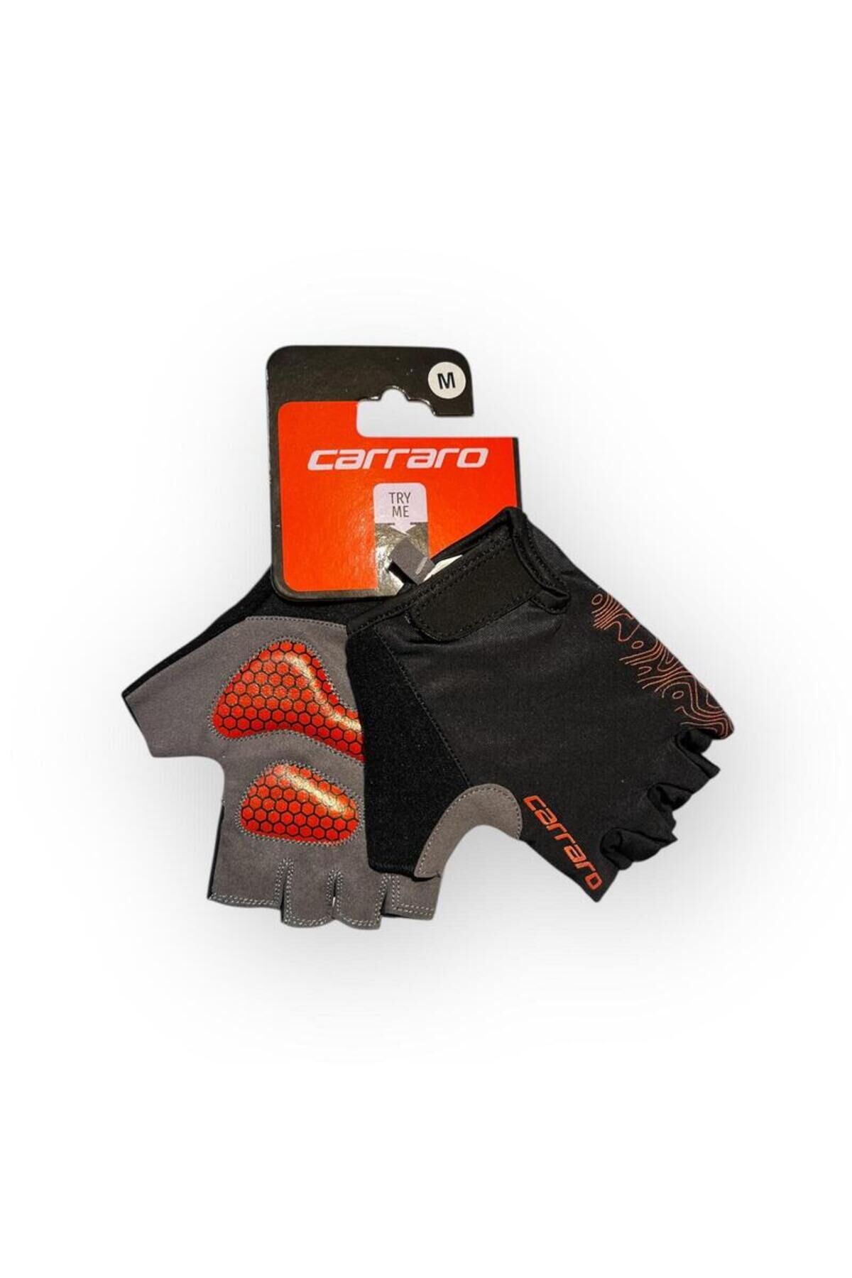 Kısa Parmak Eldiven Siyah-Kırmızı -M Beden- CR-23013