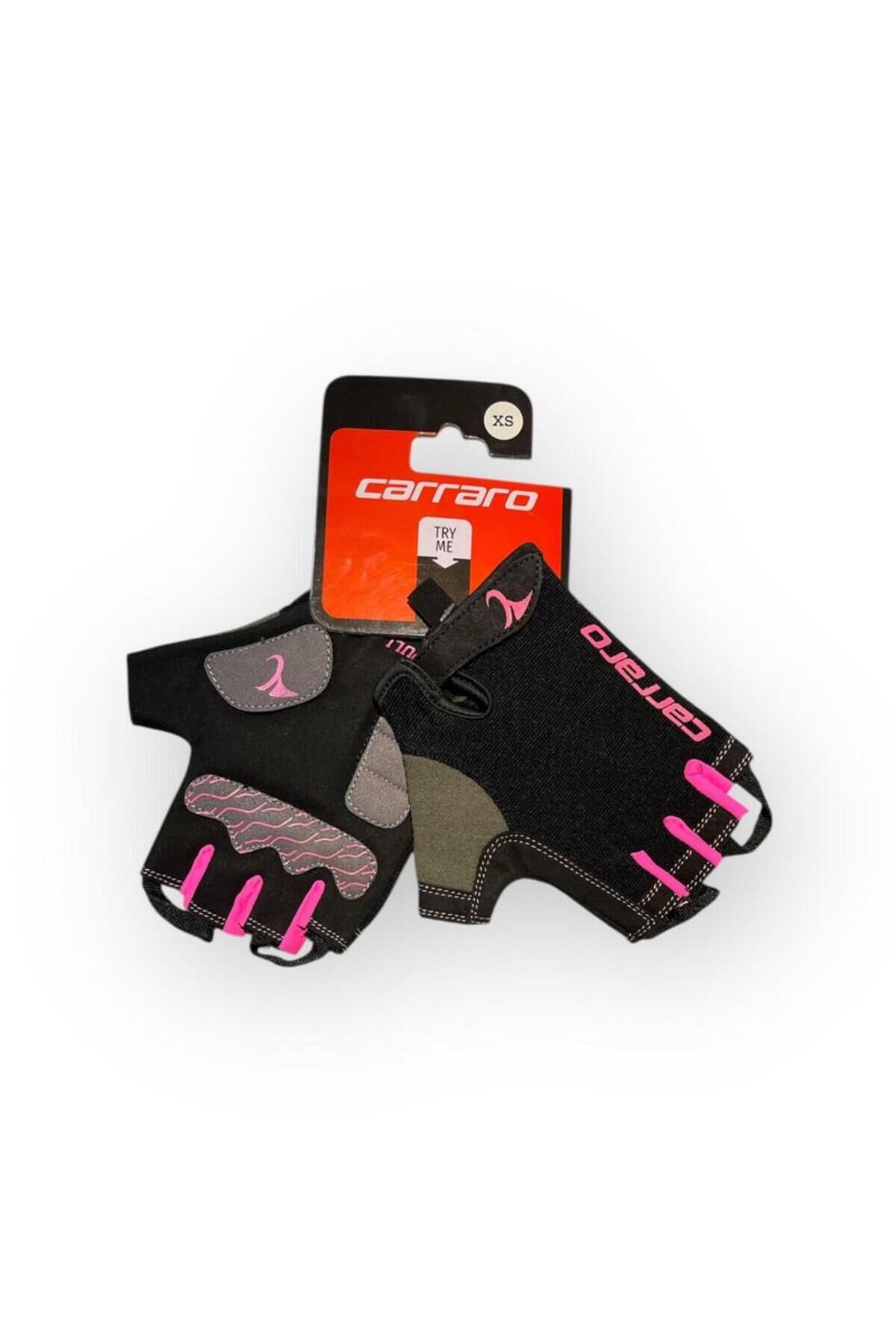 Kısa Parmak Eldiven Siyah/Pembe -XS Beden- CRO-004F