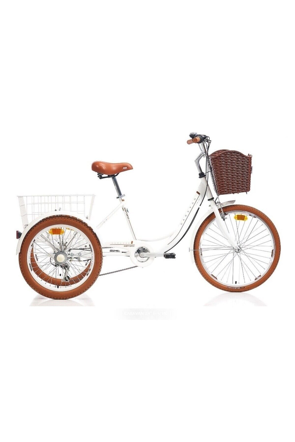 Carraro Caravan Katlanır Şehir Bisikleti 24 Jant 6 Vites Altın Beyaz Siyah Kahverengi