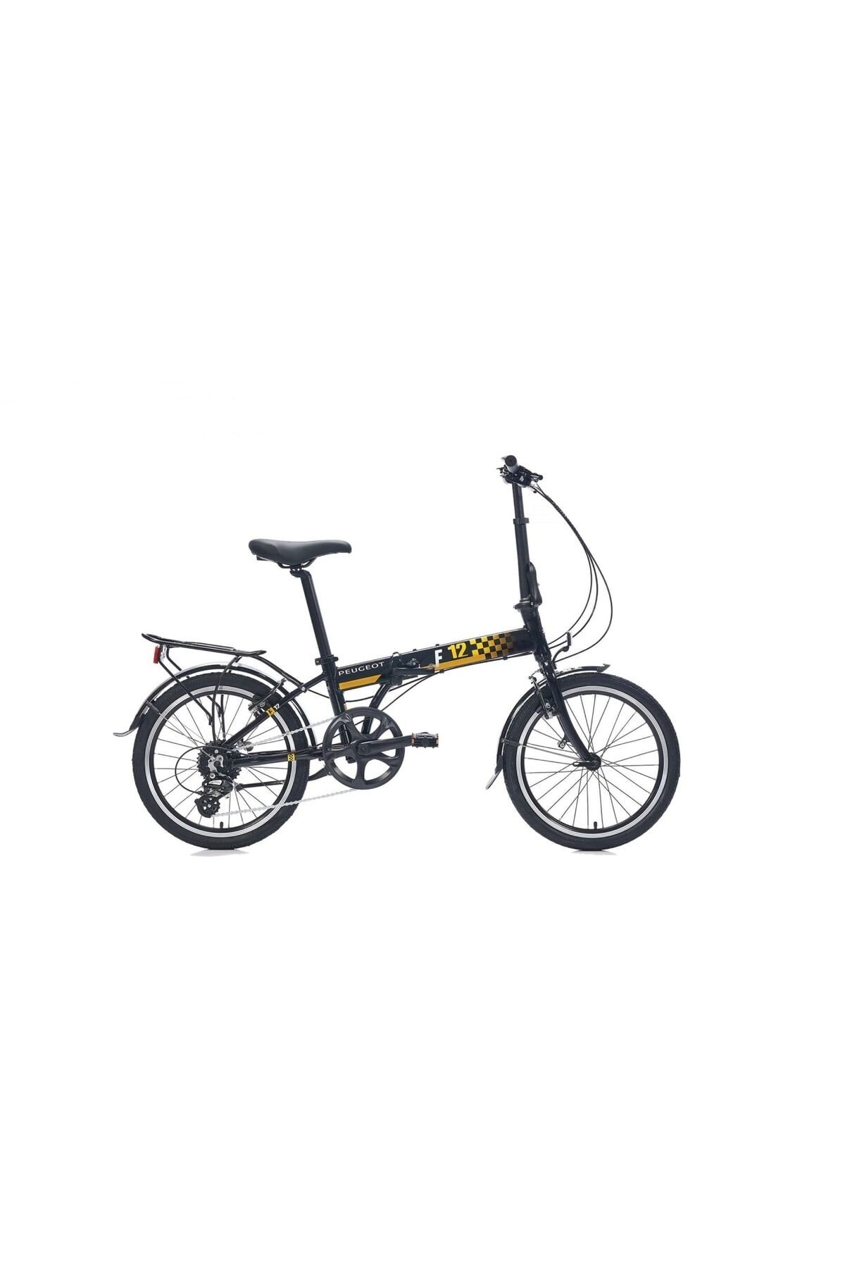 Peugeot F12 20'' 8v Vb Katlanır Bisiklet Siyah Sarı