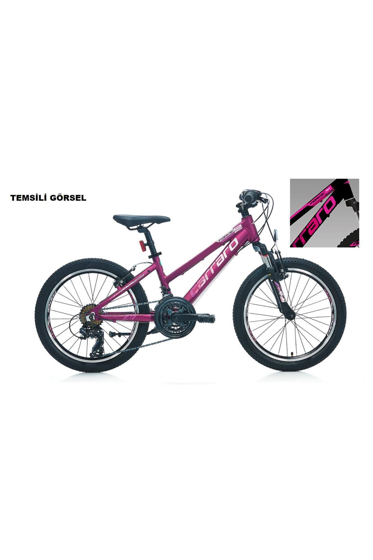 20J CARRARO FORCE 201 ÇOCUK DAĞ BİSİKLETİ - MAT SİYAH FUŞYA
