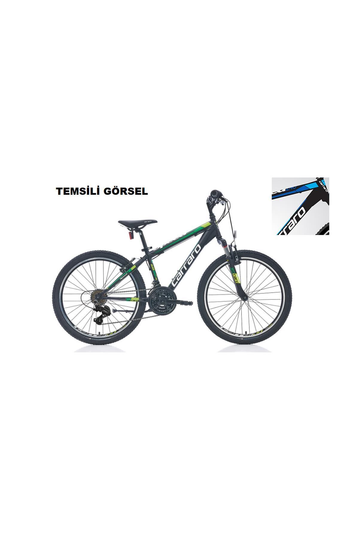 24J CARRARO SPEED 240 DAĞ BİSİKLETİ - MAT SİYAH MAVİ(alüminyum)