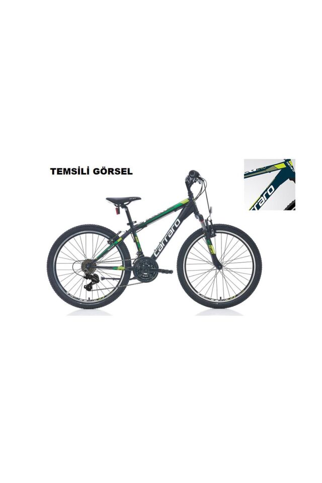 24J CARRARO SPEED 240 DAĞ BİSİKLETİ - DENİZ YEŞİLİ LİME YEŞİL  (alüminyum)