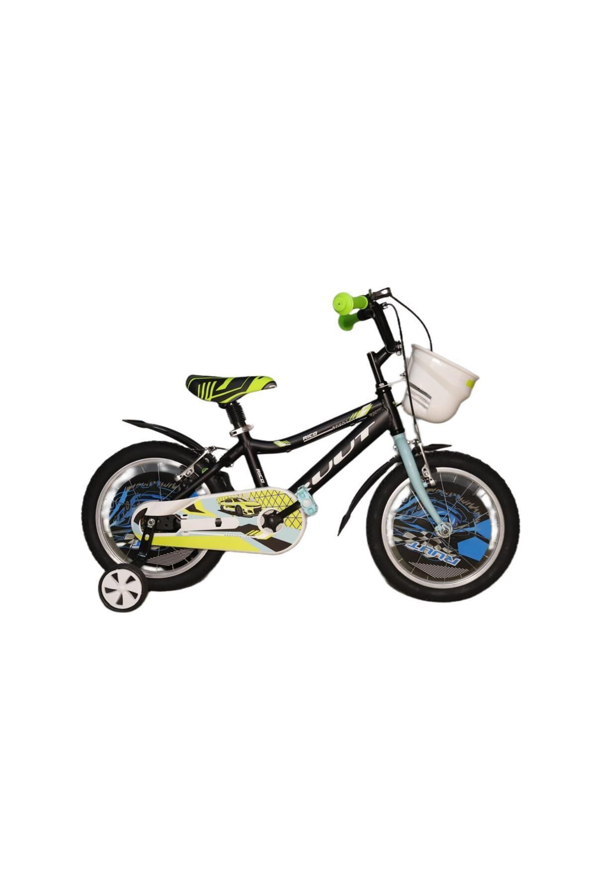 16J RUUT RICO ÇOCUK BİSİKLETİ - SİYAH LİME TURKUAZ