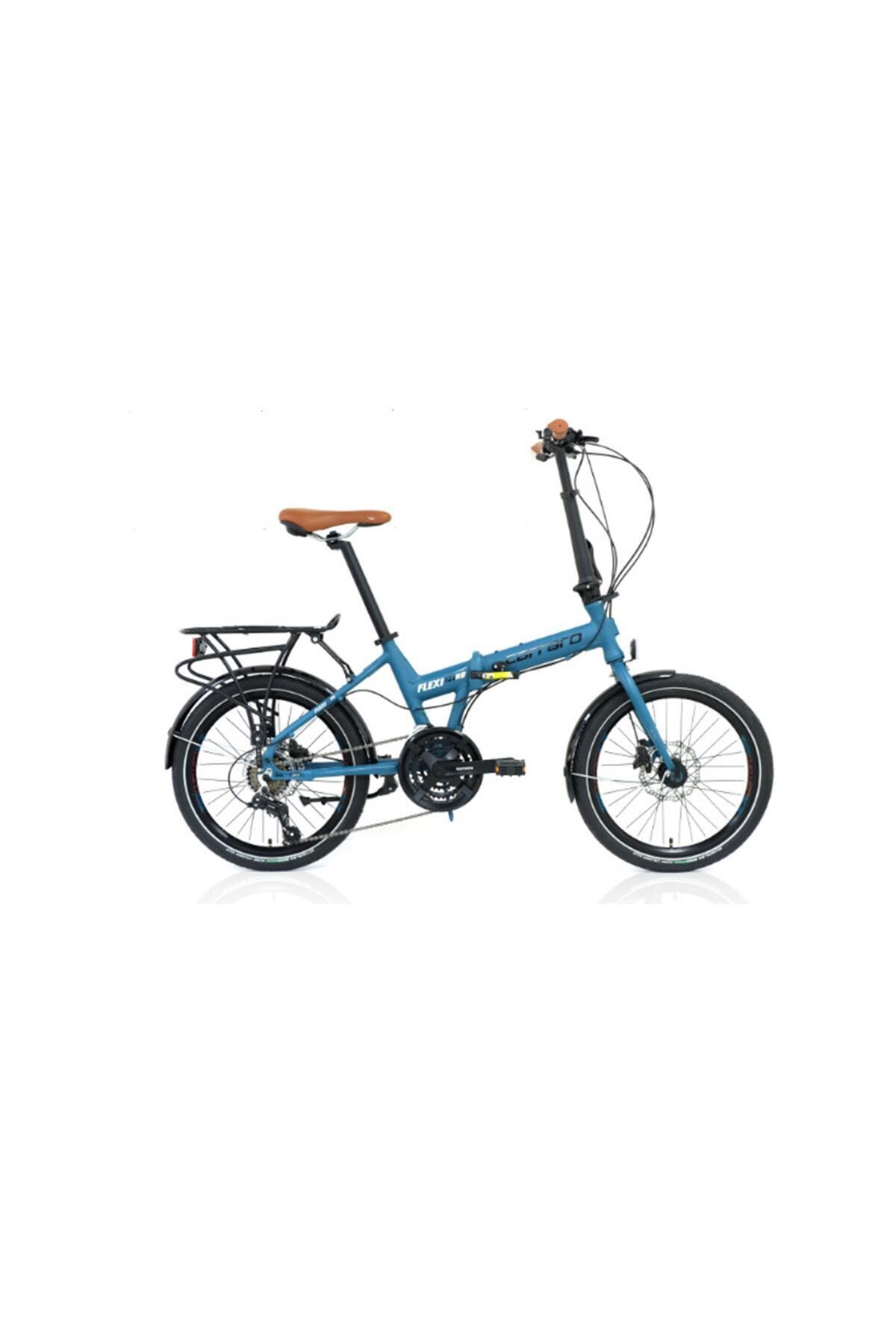 20J CARRARO FLEXİ 121 HD KATLANIR BİSİKLET - MAT PETROL YEŞİLİ SİYAH KAHVE